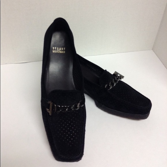 Stuart Weitzman Black Suede Driving Loafers Flats Sz 9 N - Picture 2 of 16
